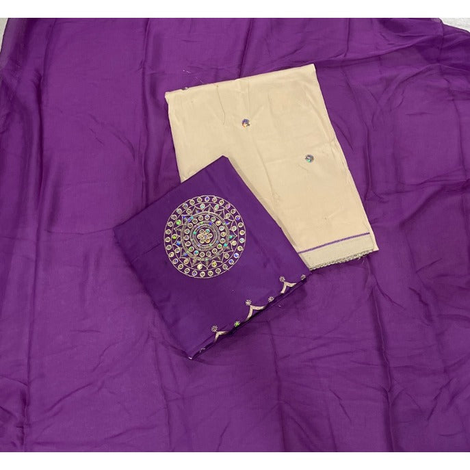 Fancy Jaam Suit Set with Heavy Bottom work
