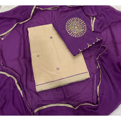 Fancy Jaam Suit Set with Heavy Bottom work