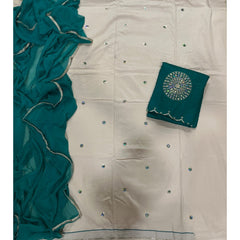 Fancy Jaam Suit Set with Heavy Bottom work