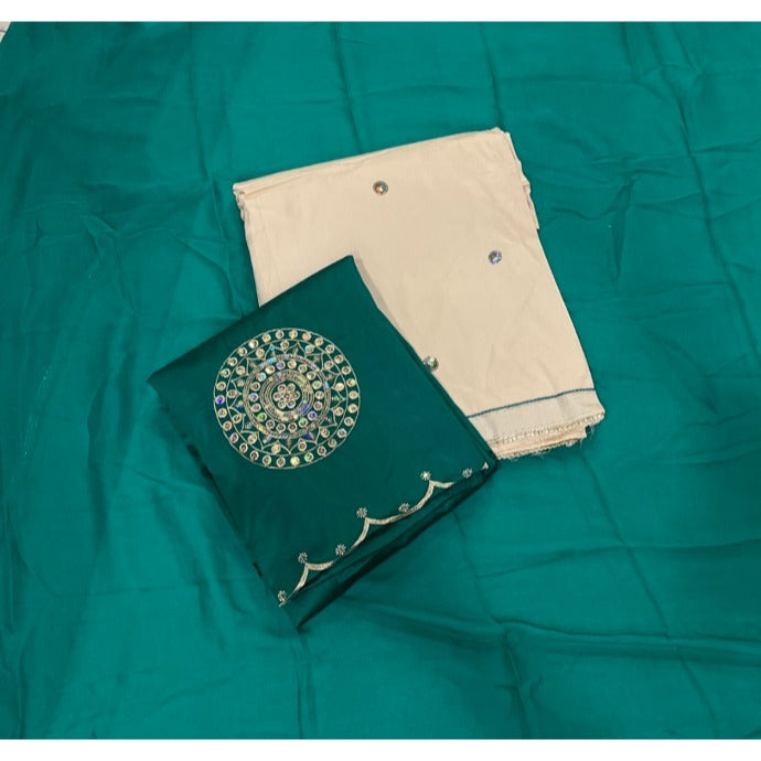 Fancy Jaam Suit Set with Heavy Bottom work