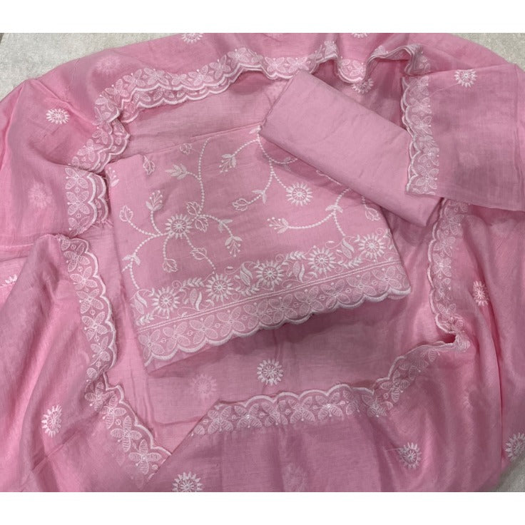 Premium Chikankari Pure Cotton Suit Set