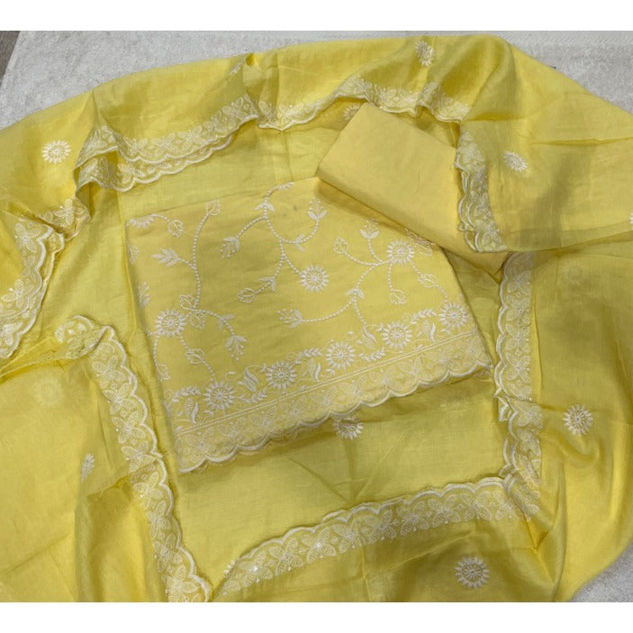 Premium Chikankari Pure Cotton Suit Set