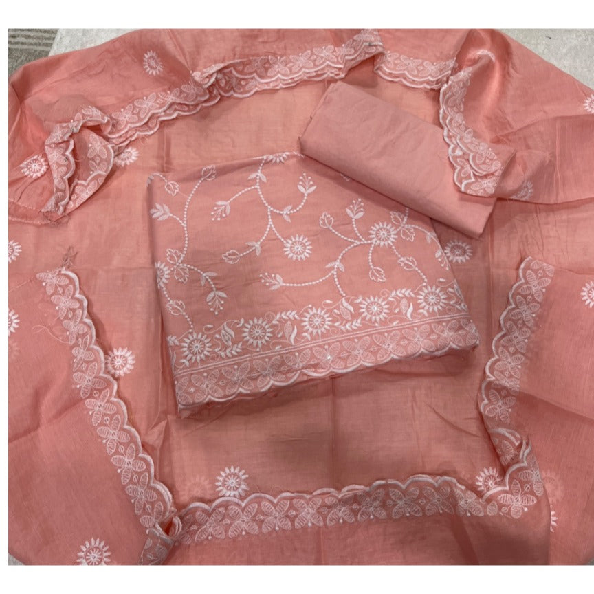Premium Chikankari Pure Cotton Suit Set