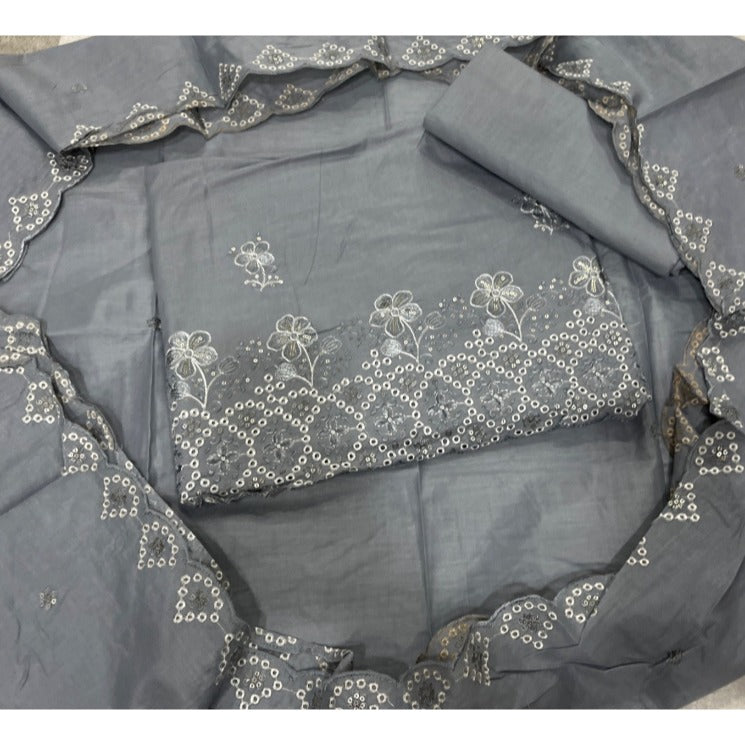 Premium Chikankari Pure Cotton Suit Set