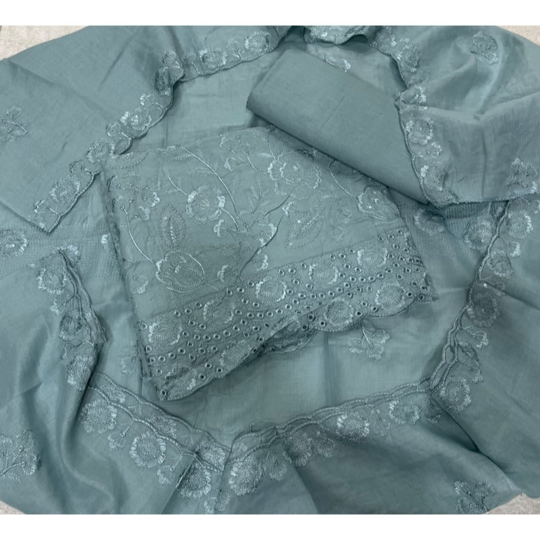 Premium Chikankari Pure Cotton Suit Set