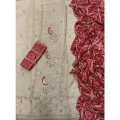 Classy Shimmer Suit Set with Zari Work