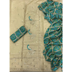 Classy Shimmer Suit Set with Zari Work