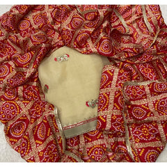 Classy Shimmer Suit Set with Zari Work