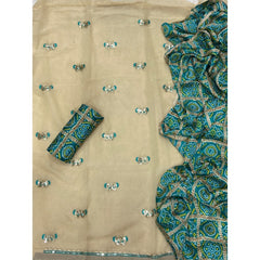 Classy Shimmer Suit Set with Zari Work