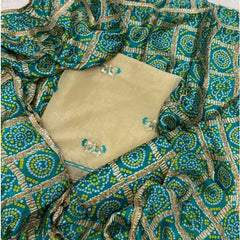 Classy Shimmer Suit Set with Zari Work