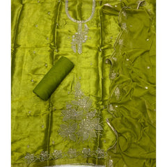 Fancy Shimmer Suit Set with Zari & Sequins Work