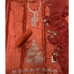 Fancy Shimmer Suit Set with Zari & Sequins Work