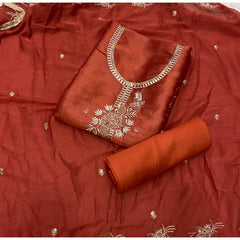 Fancy Shimmer Suit Set with Zari & Sequins Work