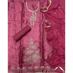 Fancy Shimmer Suit Set with Zari & Sequins Work