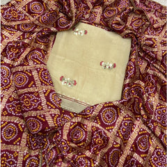 Classy Shimmer Suit Set with Zari Work