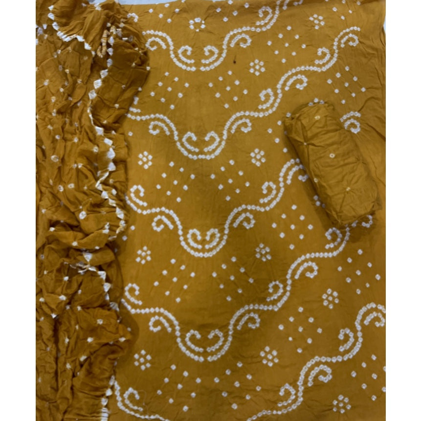 Pure Bandhej Cambric Cotton Suit Set