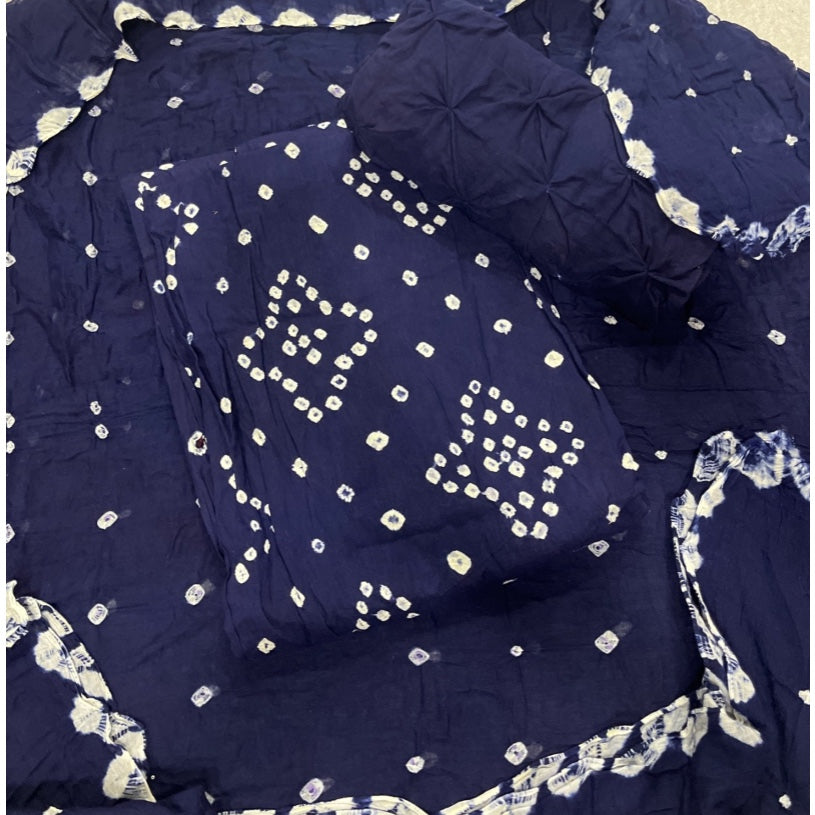 Pure Bandhej Cambric Cotton Suit Set