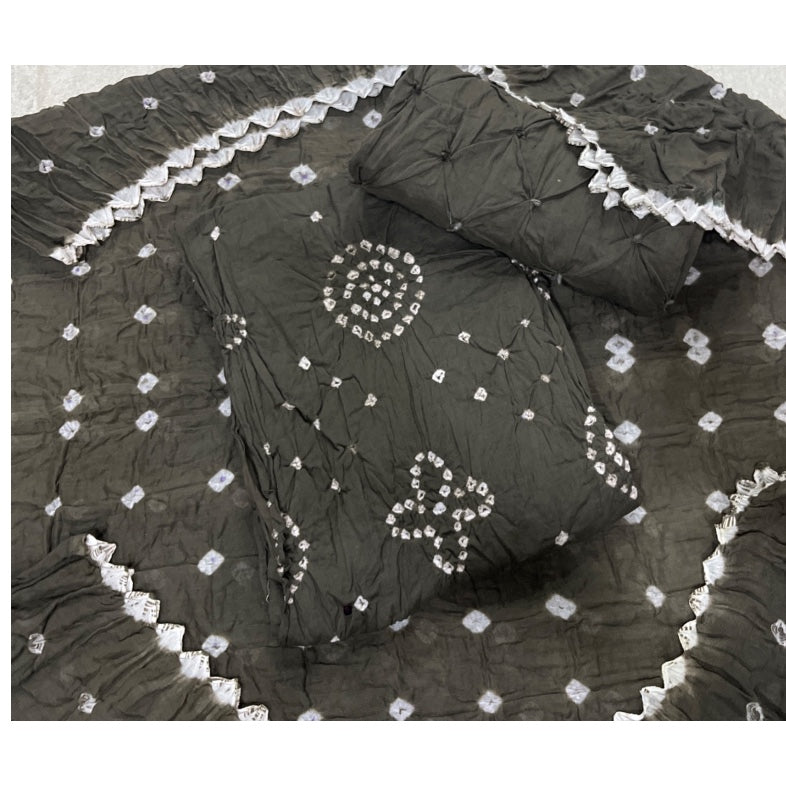Pure Bandhej Cambric Cotton Suit Set