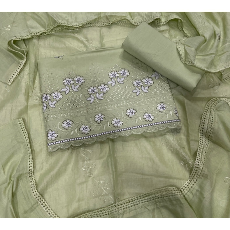 Premium Chikankari Pure Cotton Suit Set