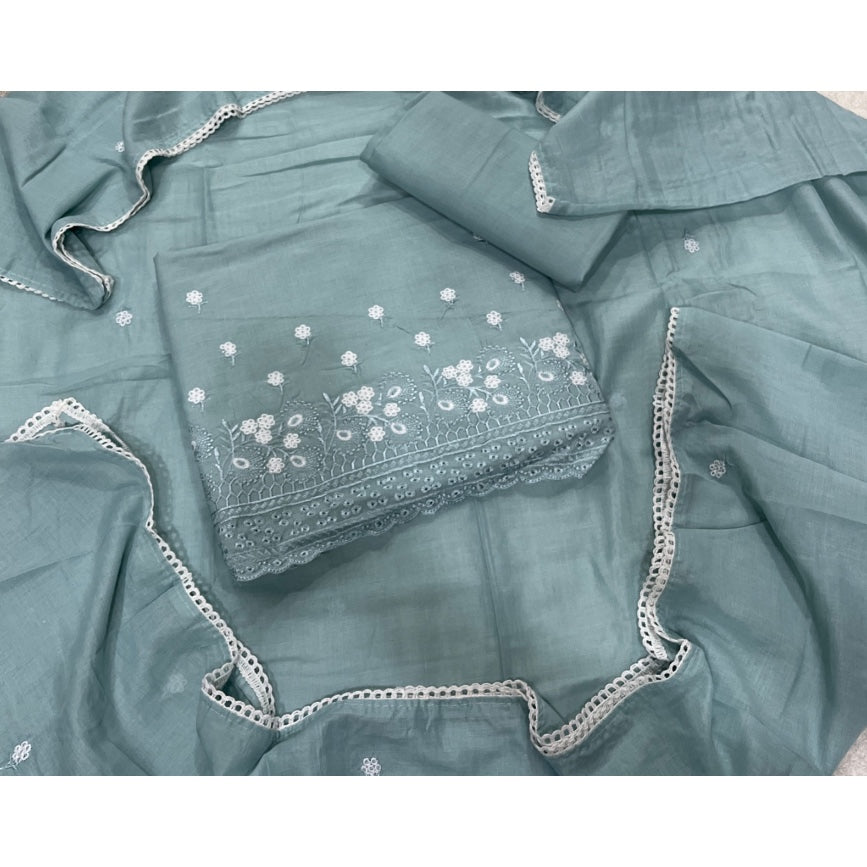 Premium Chikankari Pure Cotton Suit Set