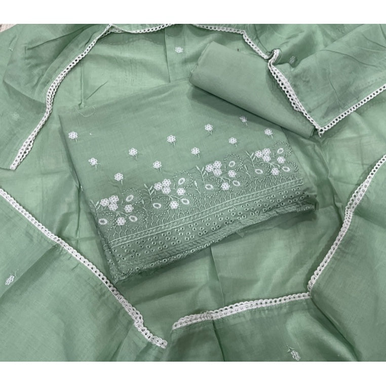 Premium Chikankari Pure Cotton Suit Set