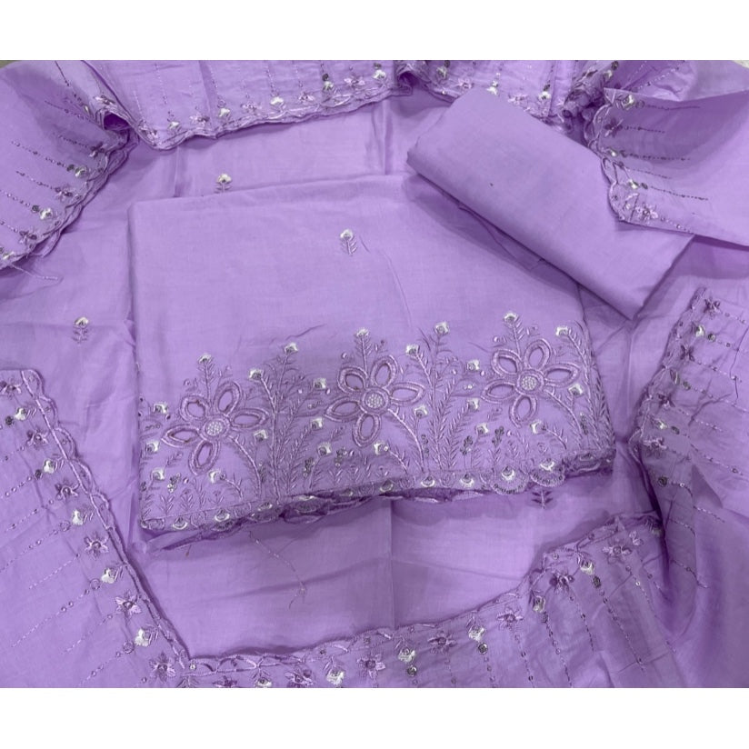 Premium Chikankari Pure Cotton Suit Set
