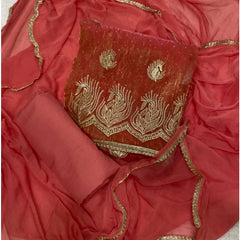 Fancy Shimmer Suit Set with Zari & Sequins Work