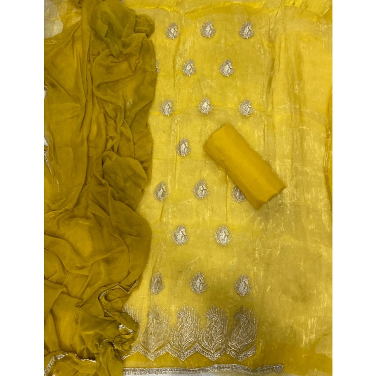 Fancy Shimmer Suit Set with Zari & Sequins Work