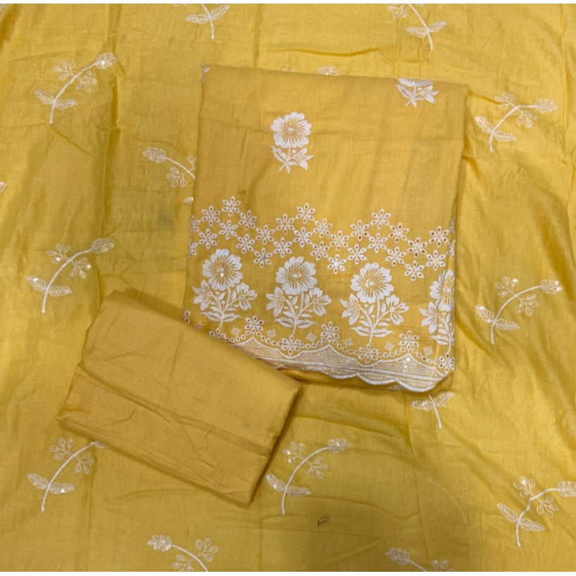 Premium Chikankari Pure Cotton Suit Set