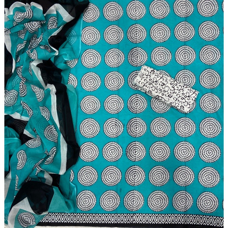 Celestial Pure Cotton Print Suit Set (Luxury Feel)