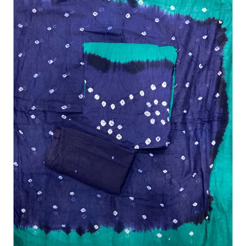 Pure Bandhej Cambric Cotton Suit Set