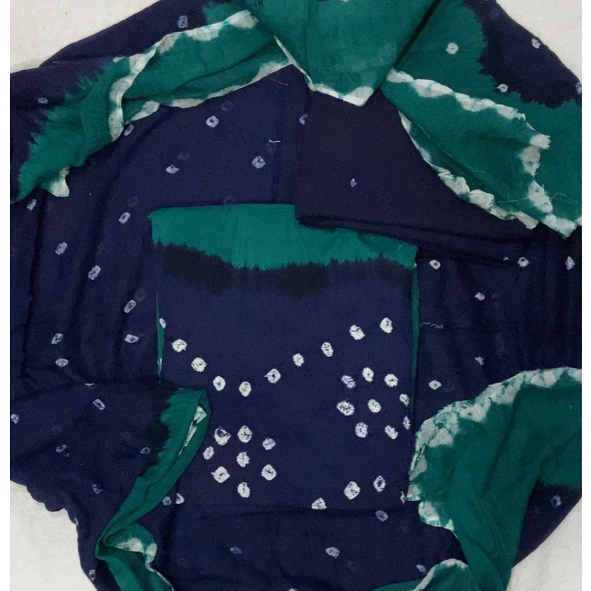 Pure Bandhej Cambric Cotton Suit Set