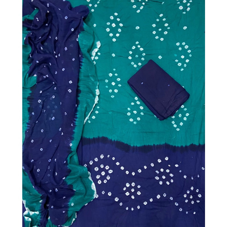 Pure Bandhej Cambric Cotton Suit Set
