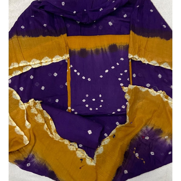 Pure Bandhej Cambric Cotton Suit Set