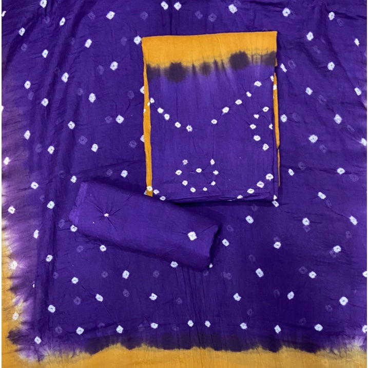 Pure Bandhej Cambric Cotton Suit Set