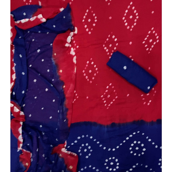 Pure Bandhej Cambric Cotton Suit Set