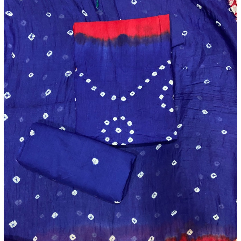 Pure Bandhej Cambric Cotton Suit Set