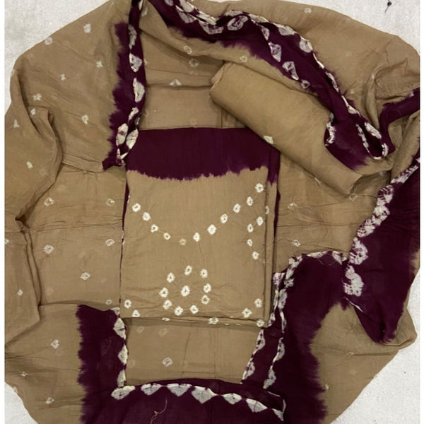 Pure Bandhej Cambric Cotton Suit Set