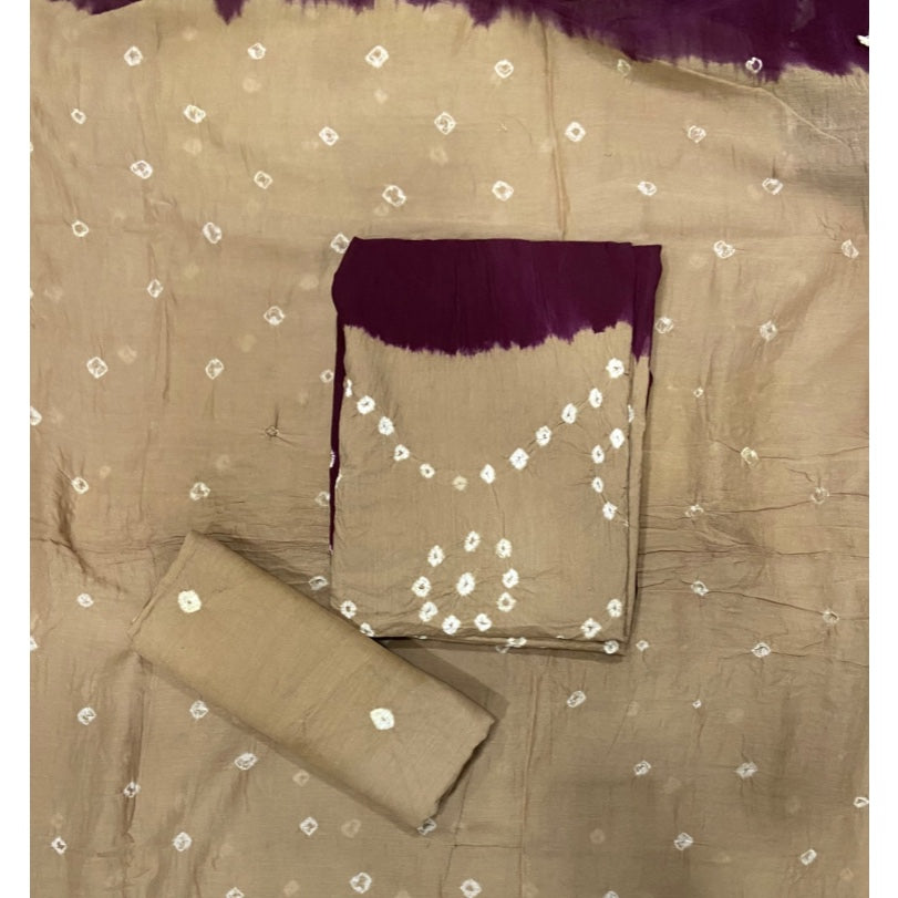 Pure Bandhej Cambric Cotton Suit Set