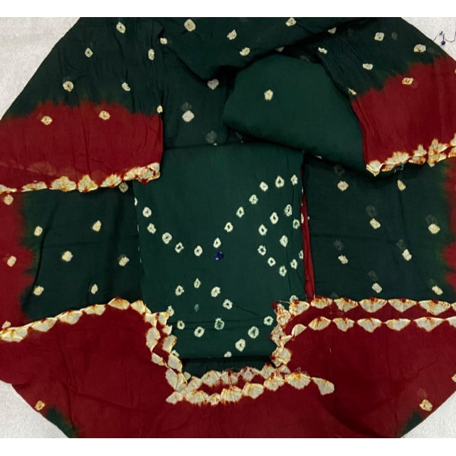 Pure Bandhej Cambric Cotton Suit Set