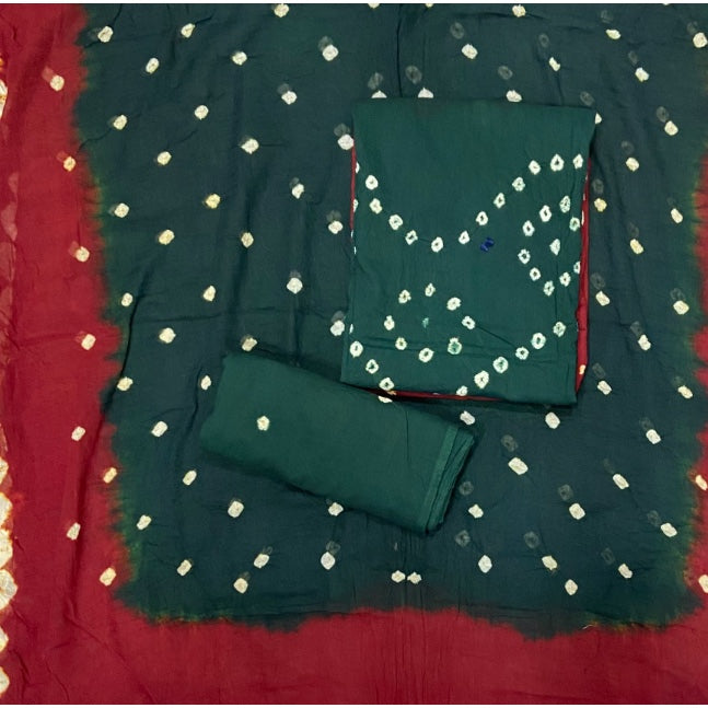 Pure Bandhej Cambric Cotton Suit Set