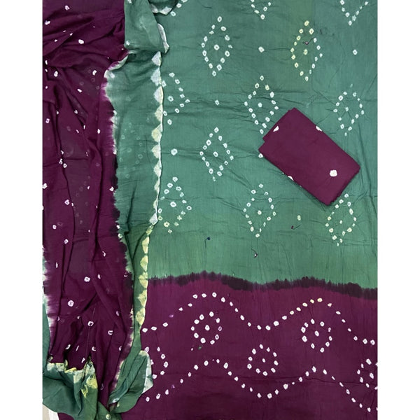 Pure Bandhej Cambric Cotton Suit Set