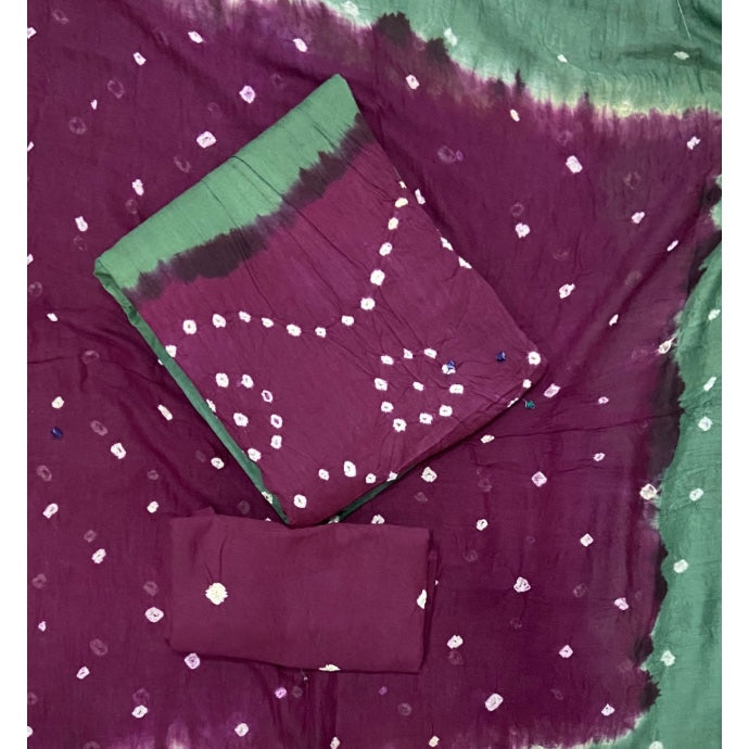Pure Bandhej Cambric Cotton Suit Set