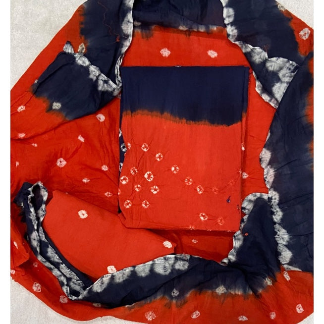 Pure Bandhej Cambric Cotton Suit Set