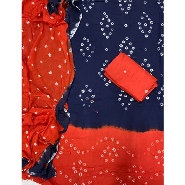 Pure Bandhej Cambric Cotton Suit Set