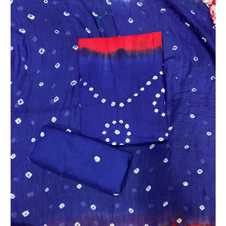 Pure Bandhej Cambric Cotton Suit Set