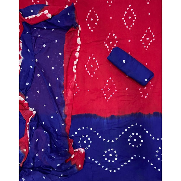 Pure Bandhej Cambric Cotton Suit Set