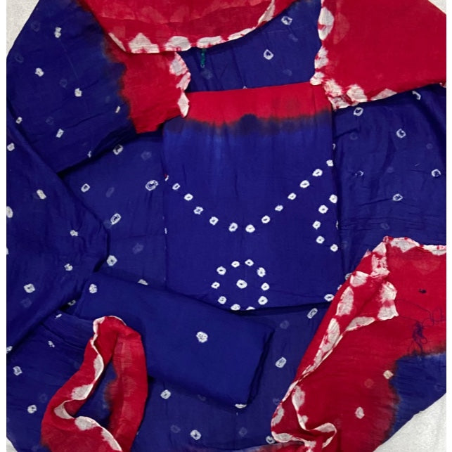 Pure Bandhej Cambric Cotton Suit Set
