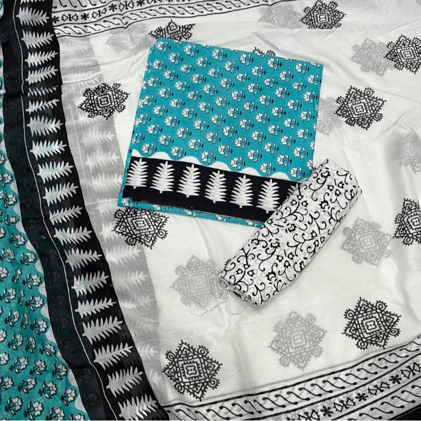 Celestial Pure Cotton Print Suit Set (Luxury Feel)