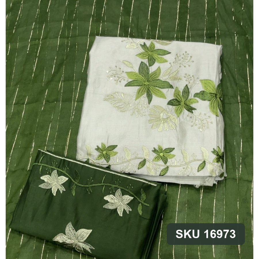 Cotton Silk Embroidery Suit Set
